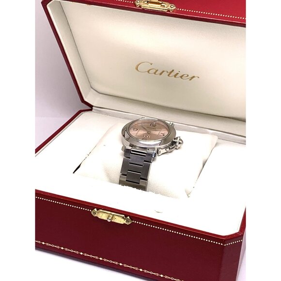 Cartier Pasha Women\'s Watch 2475 Swiss Automatic Rose Dial Stainless Steel 35mm main image 6